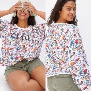 Maeve by Anthropologie Ciao Floral Sweatshirt-Size Small